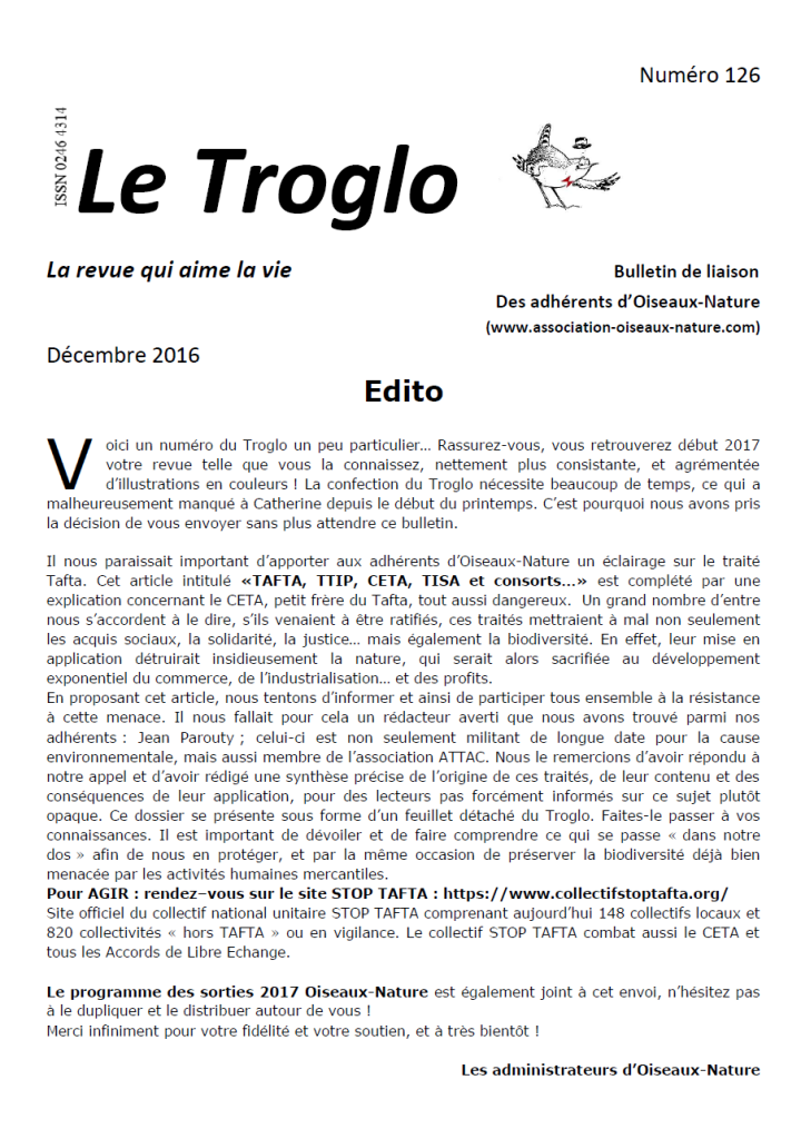 Le Troglo n°126 Décembre 2016