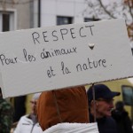 Manifestation contre le piégeage