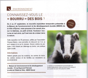 Connaissez-vous le bourru des bois - Vivre à Epinal n°382-Septembre 2019