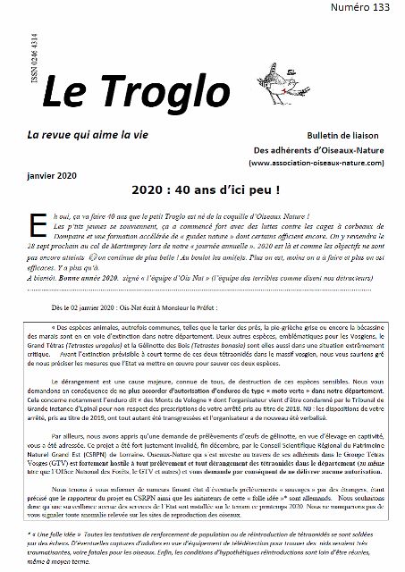 Le Troglo de Janvier 2020 n°133