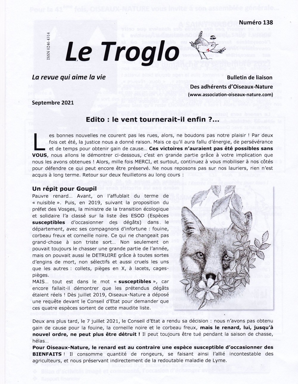 Le Troglo N°138 septembre 2021