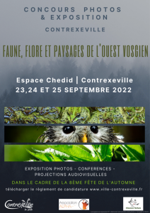 Exposition et concours photos Faune Flore Contrexeville 23-24-25 septembre 2022