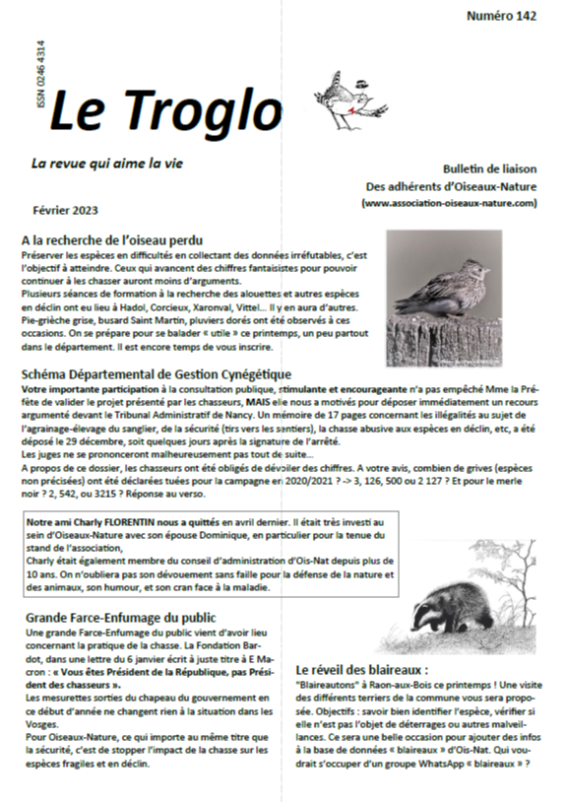 Le Troglo n°142 Février 2023 - Couverture