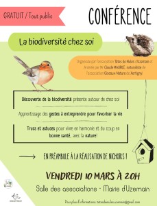 La biodiversité chez soi à Uzemain - 10-03-2023