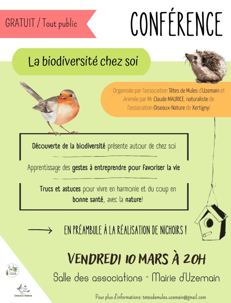 La biodiversité chez soi à Uzemain - 10-03-2023