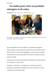 Un atelier pour créer ses produits - Vosges matin 05-04-2023-1