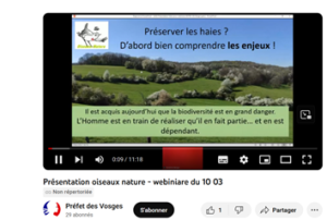 Webinaire haie sur le site de la préfecture 2022