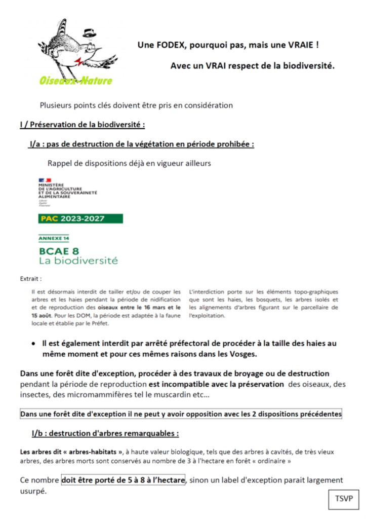Préserver la biodiversité de la forêt, des propositions