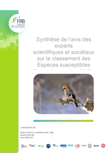 ESOD Synthèse de l'avis des experts FRB