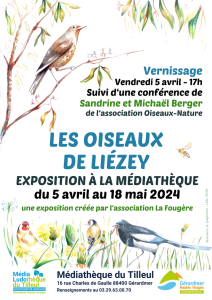 Conférence et expo Les oiseaux de Liezey Gérardmer 05-04-2024