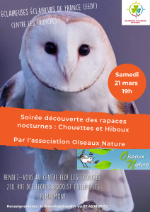 Affiche Rapaces nocturnes Les Tronches 21 mars 2026