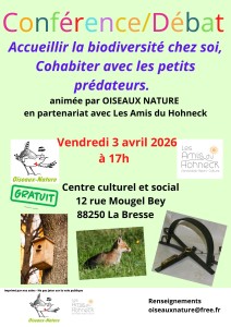 conférence petits prédateurs Oiseaux Nature