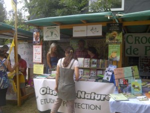 Stand Oiseaux-Nature fête de la bio Col de Bonnefontaine juillet 2015