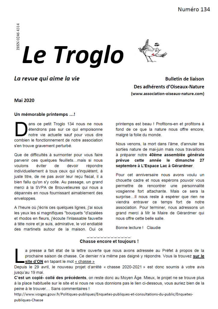 Le Troglo n°134 - Mai 2020