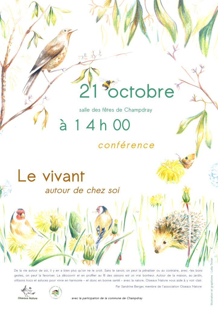 conférence Le vivant autour de soi Champdray 21 octobre 2023