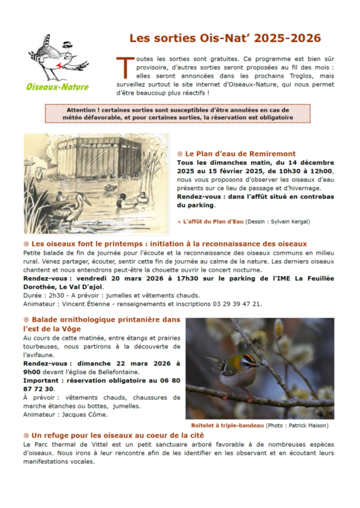 Sorties Oiseaux-Nature 2025-26 - 1